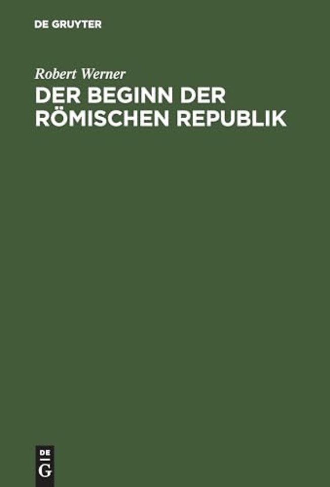 Der Beginn der Romischen Republik