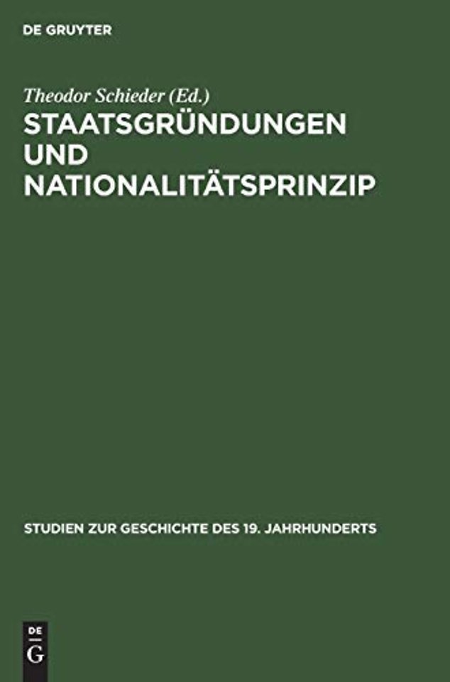 Staatsgrundungen Und Nationalitatsprinzip