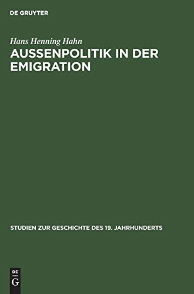 Auβenpolitik in der Emigration – Die Exildiplomatie Adam Jerzy Czartoryskis 1830–1840