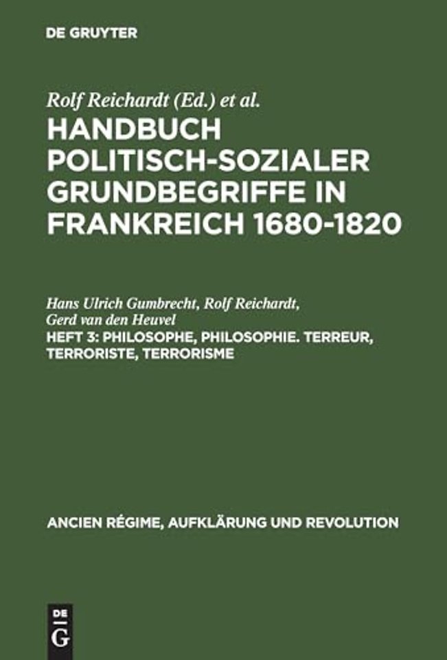 Philosophe, Philosophie. Terreur, Terroriste, Terrorisme
