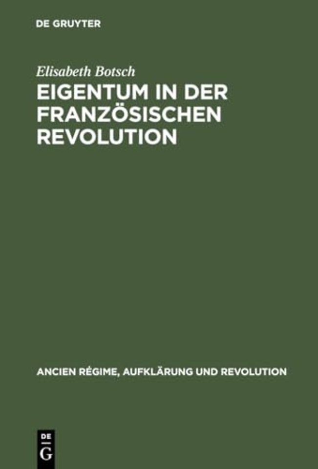 Eigentum in der Franzosischen Revolution