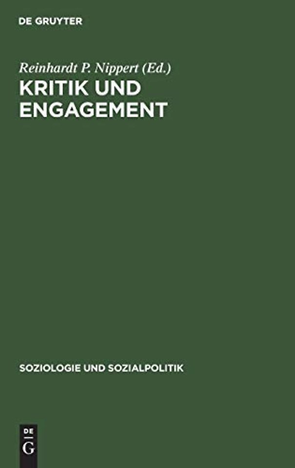 Kritik und Engagement – Soziologie als Anwendungswissenschaft. Festschrift für Christian von Ferber zum 65. Geburtstag