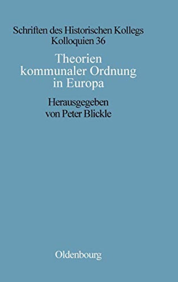 Theorien kommunaler Ordnung in Europa