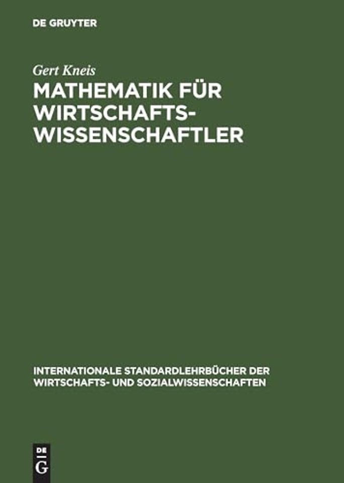 Mathematik für Wirtschaftswissenschaftler