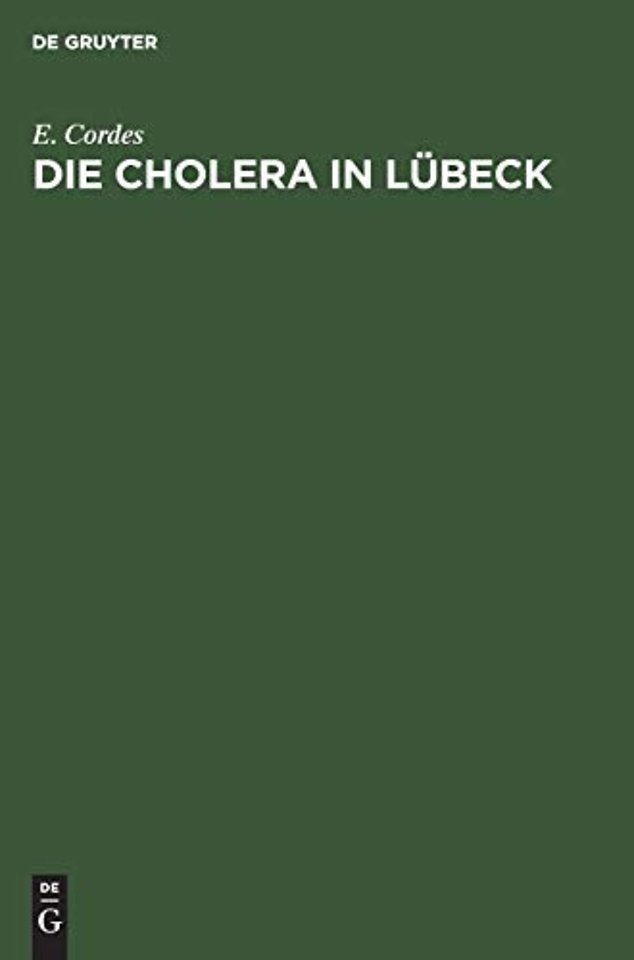 Die Cholera in Lubeck