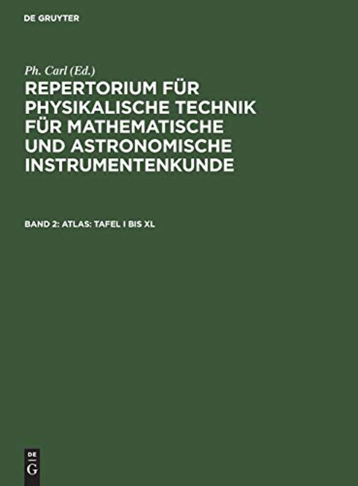 Atlas: Tafel I bis XL