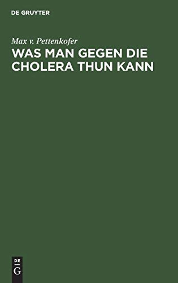 Was man gegen die Cholera thun kann – Ansprache an das Publikum. Im Auftrage des Gesundheitsrathes der königl. Haupt– und Residenzstadt München