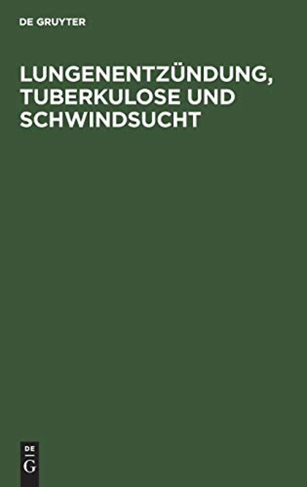 Lungenentzündung, Tuberkulose und Schwindsucht – Zwölf Briefe an einen Freund