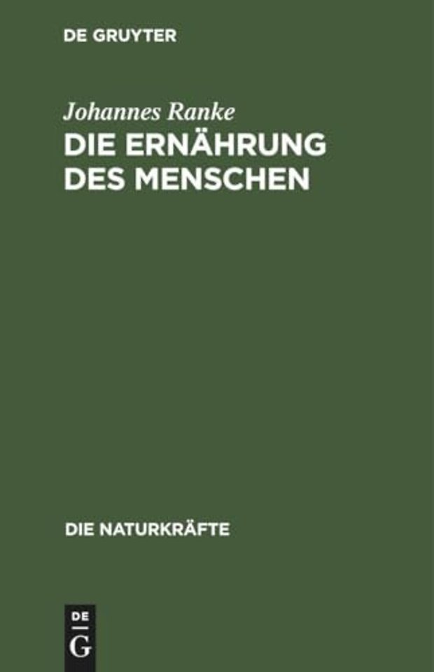 Die Ernährung des Menschen