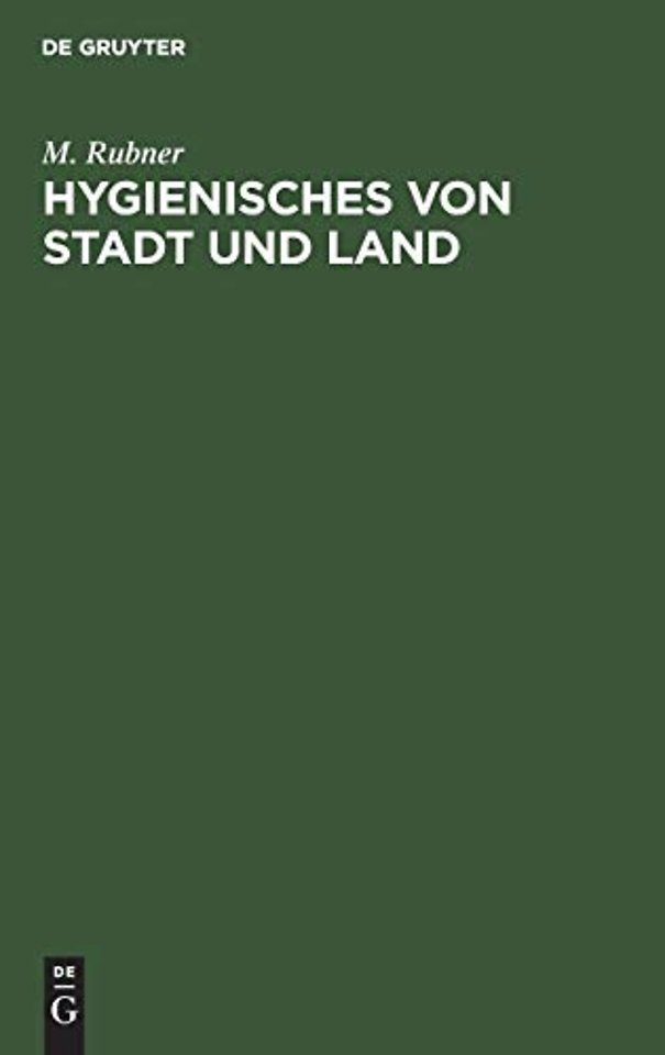 Hygienisches Von Stadt Und Land