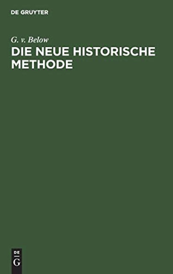 Die neue historische Methode