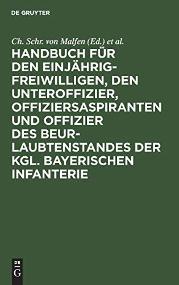 Handbuch für den Einjährig–Freiwilligen, den Unt – In sieben Teilen