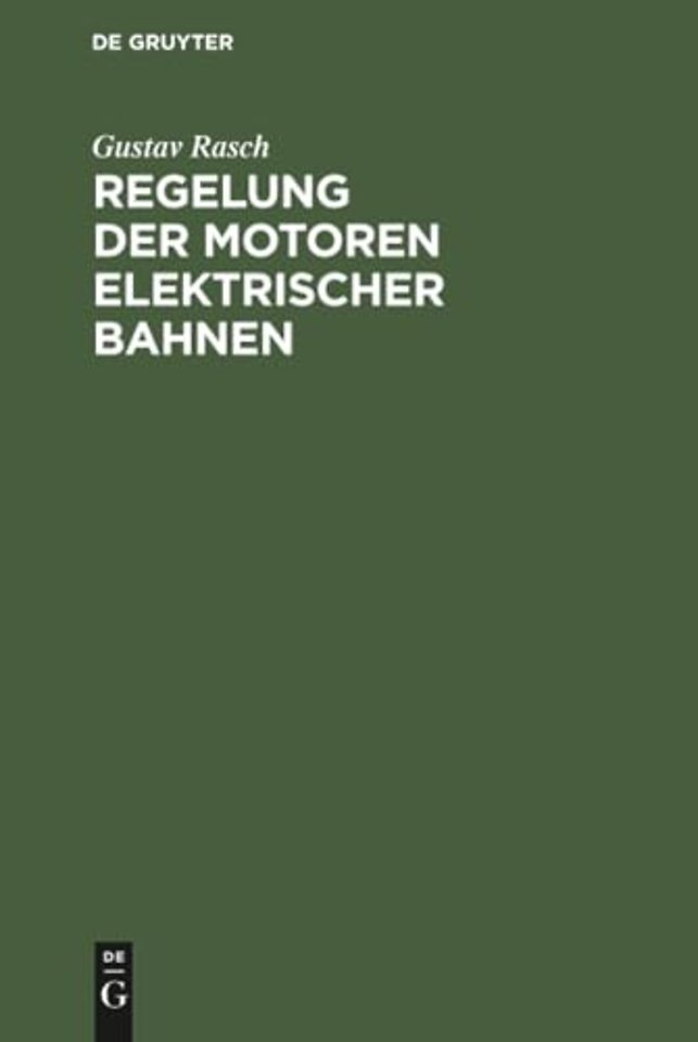 Regelung der Motoren elektrischer Bahnen