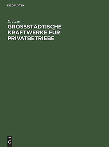 Grossstadtische Kraftwerke Fur Privatbetriebe