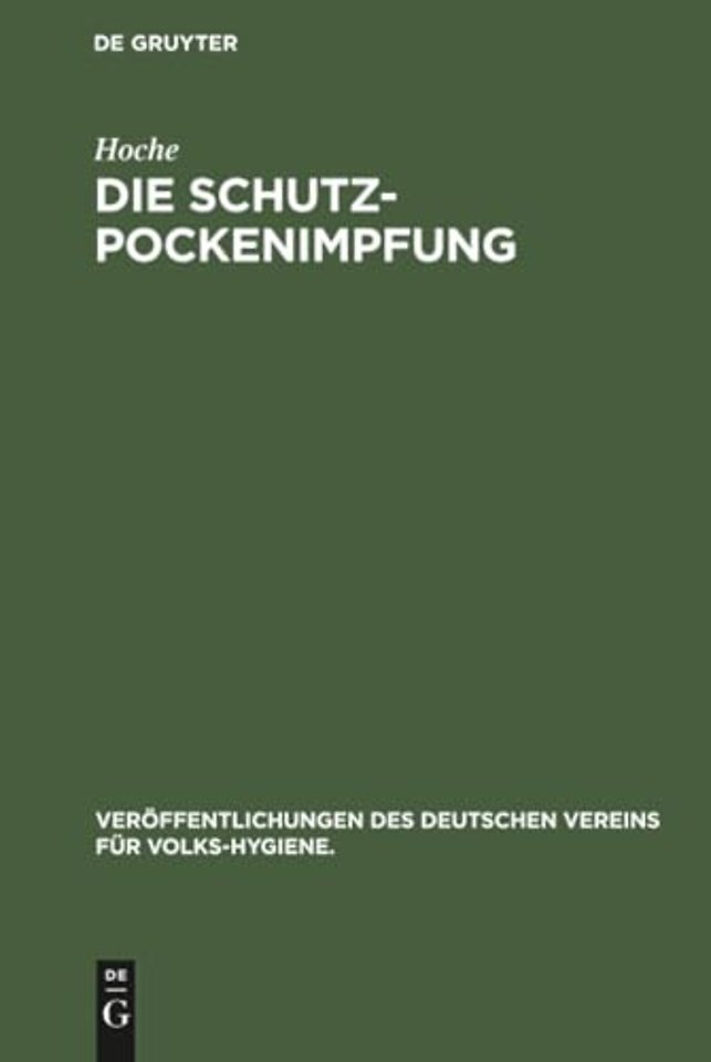 Die Schutzpockenimpfung