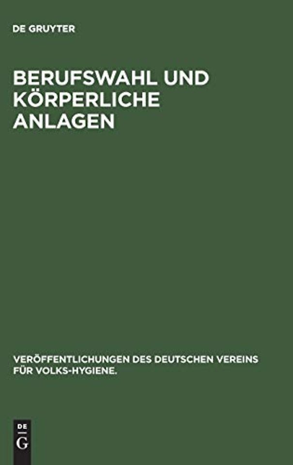 Berufswahl Und Korperliche Anlagen