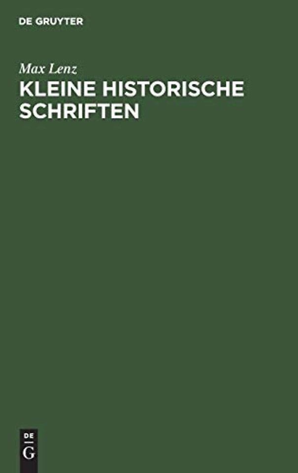 Kleine historische Schriften