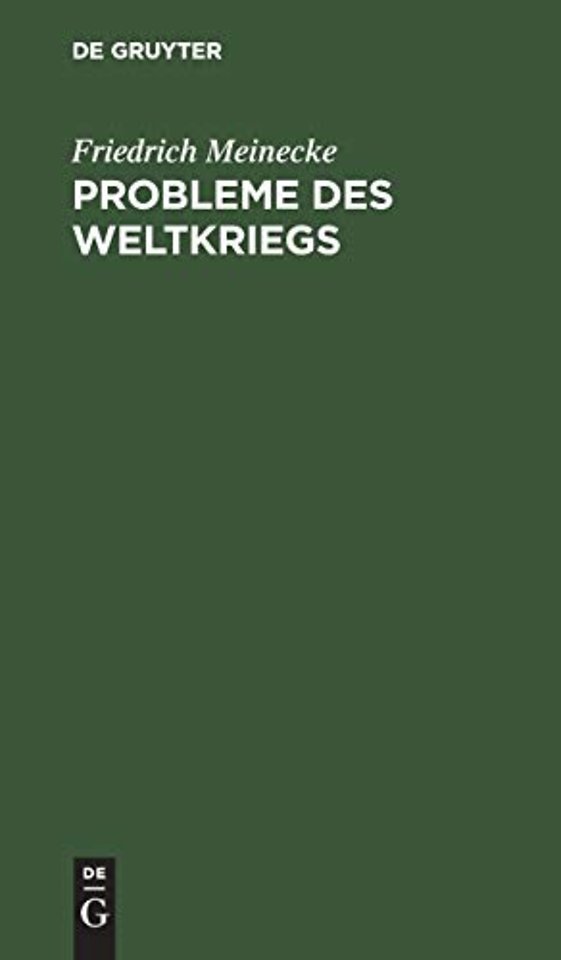 Probleme des Weltkriegs – Aufsätze