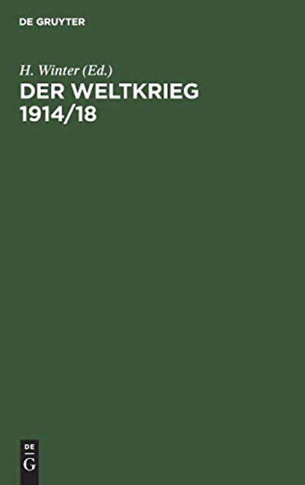 Der Weltkrieg 1914/18
