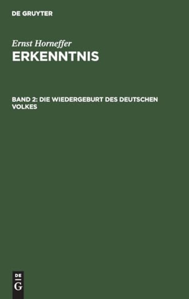 Die Wiedergeburt des deutschen Volkes