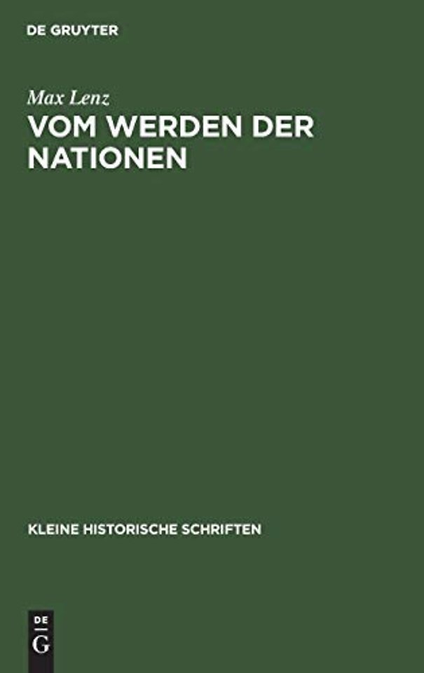 Vom Werden der Nationen