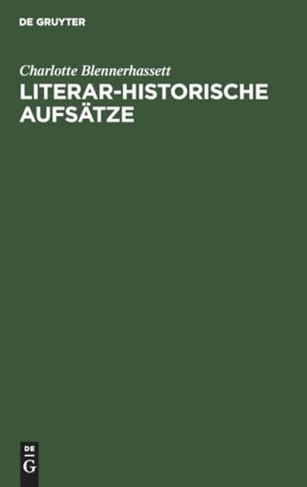 Literar-Historische Aufsatze