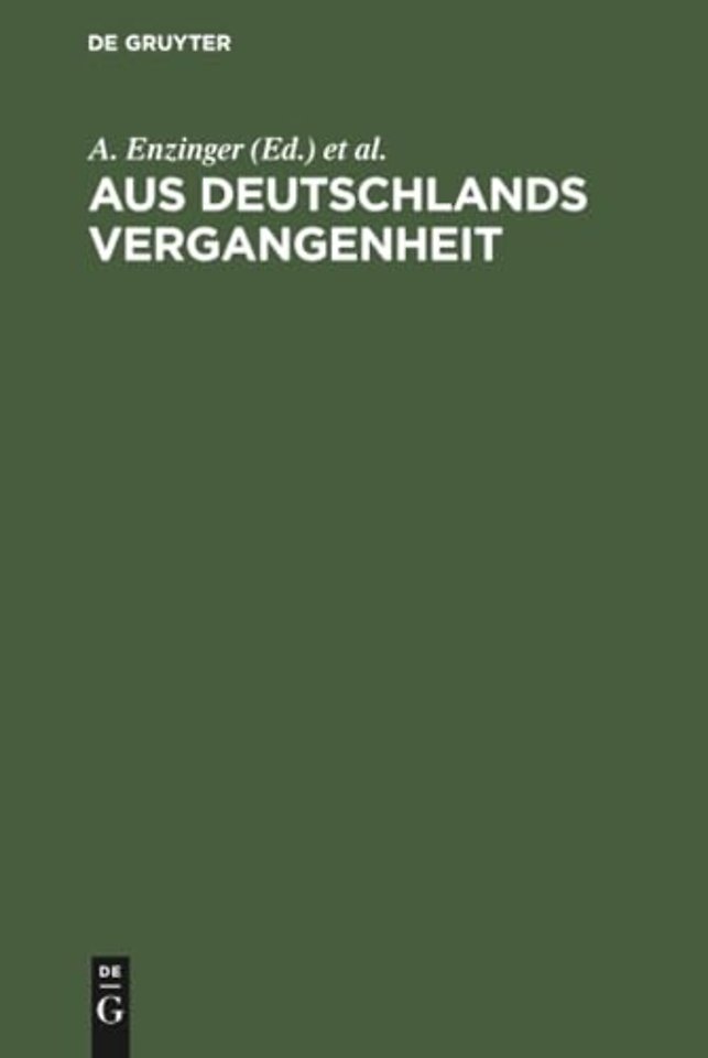 Aus Deutschlands Vergangenheit – Geschichtsbilder in der Erzählkunst
