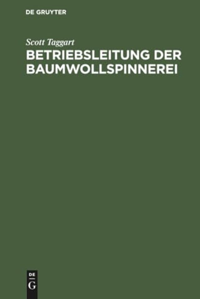 Betriebsleitung der Baumwollspinnerei
