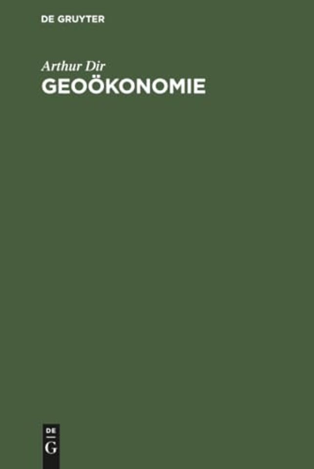 Geoökonomie – Einführung in erdhafte Wirtschaftsbetrachtung