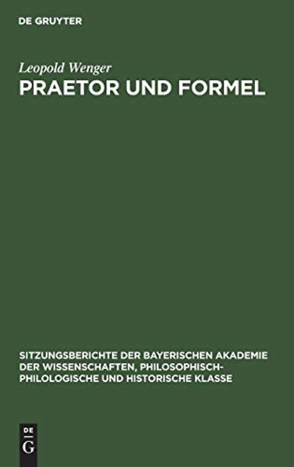 Praetor und Formel