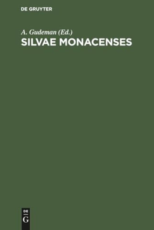 Silvae Monacenses – Festschrift zur 50jährigen Gründungsfeier des philologisch–historischen Vereins an der Universität München