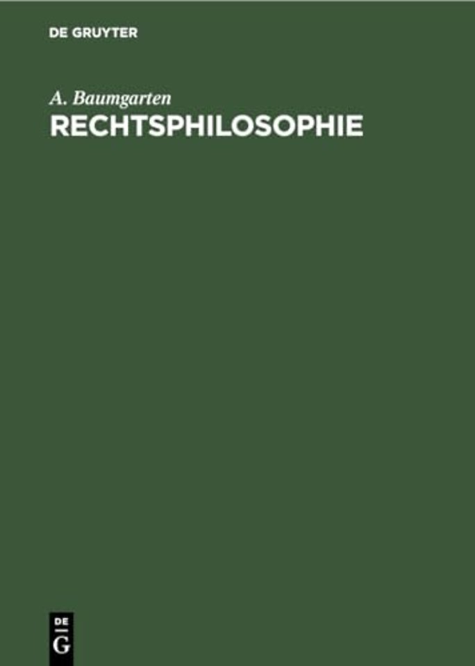 Rechtsphilosophie – Sonderausgabe aus dem Handbuch der Philosophie