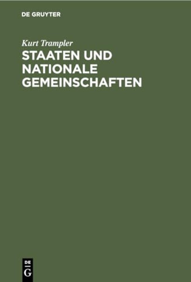 Staaten Und Nationale Gemeinschaften