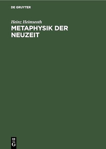 Metaphysik Der Neuzeit