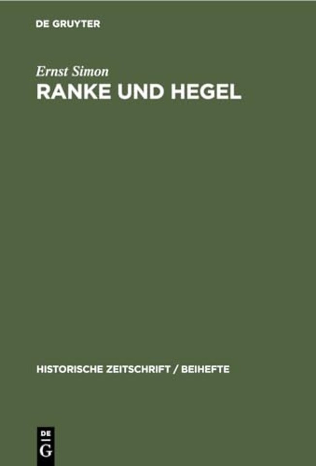 Ranke Und Hegel