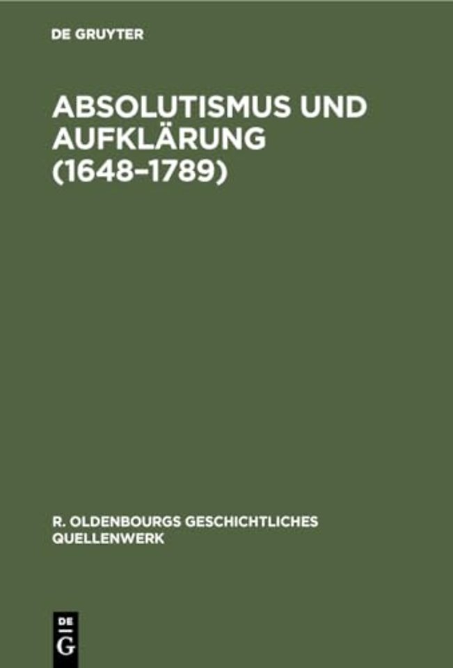 Absolutismus Und Aufklarung (1648-1789)