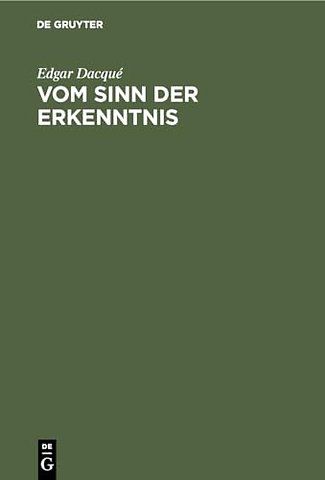 Vom Sinn Der Erkenntnis