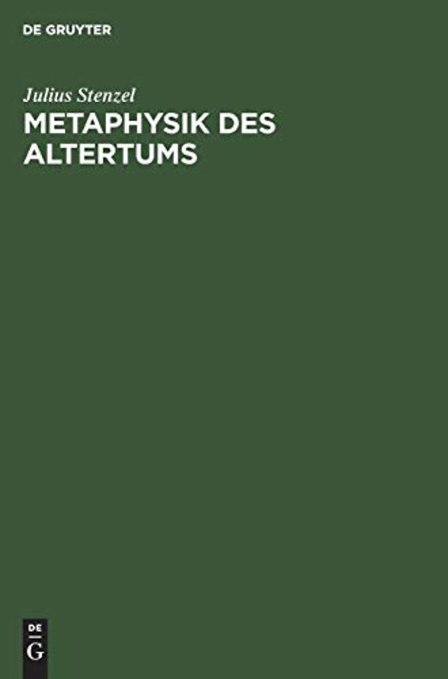 Metaphysik des Altertums