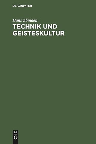 Technik Und Geisteskultur