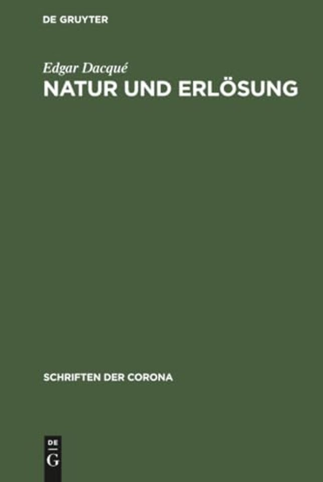 Natur und Erlösung – Schriften der Corona IV