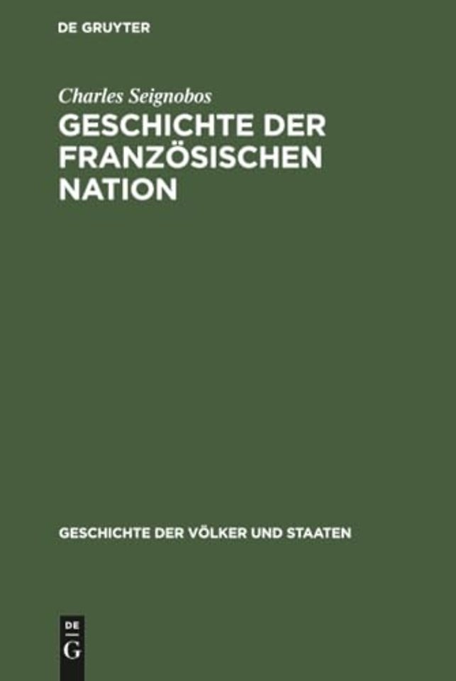 Geschichte Der Franzosischen Nation