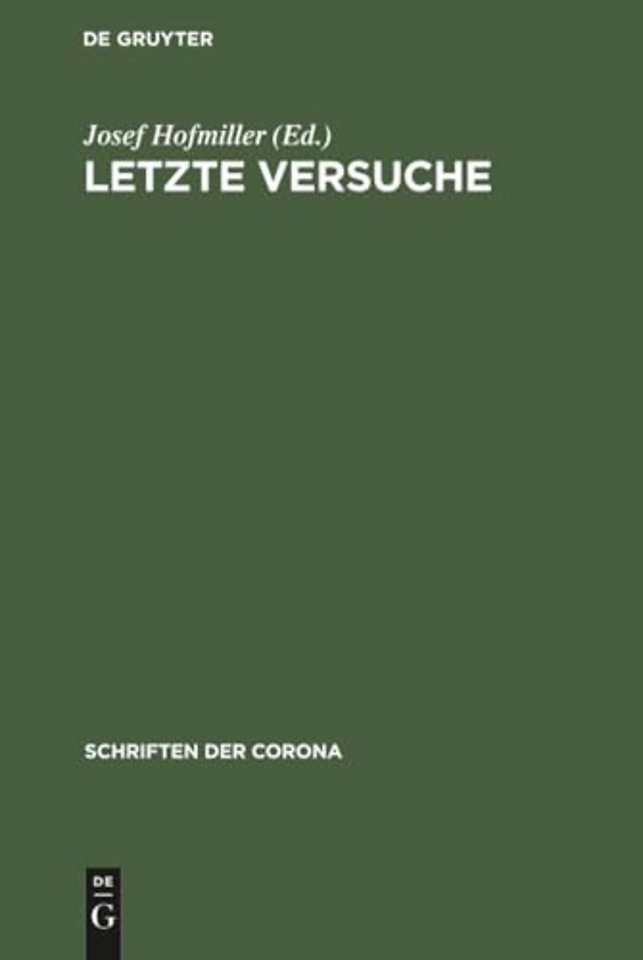 Letzte Versuche