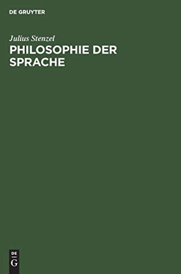 Philosophie Der Sprache