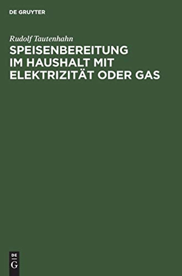 Speisenbereitung im Haushalt mit Elektrizität oder Gas