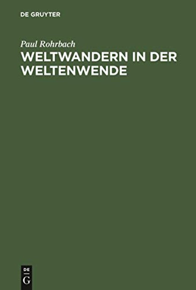 Weltwandern in Der Weltenwende