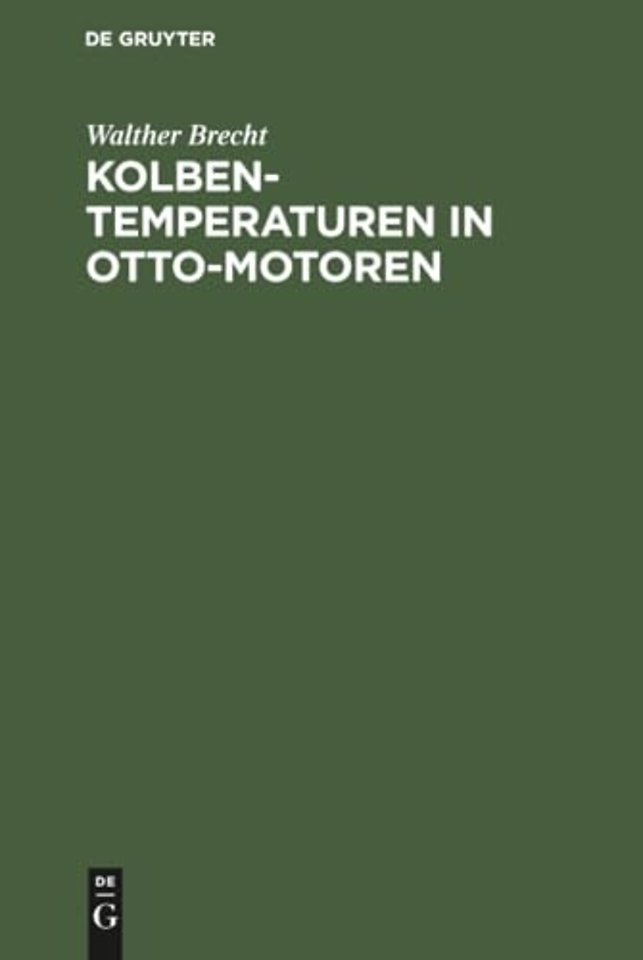 Kolbentemperaturen in Otto–Motoren