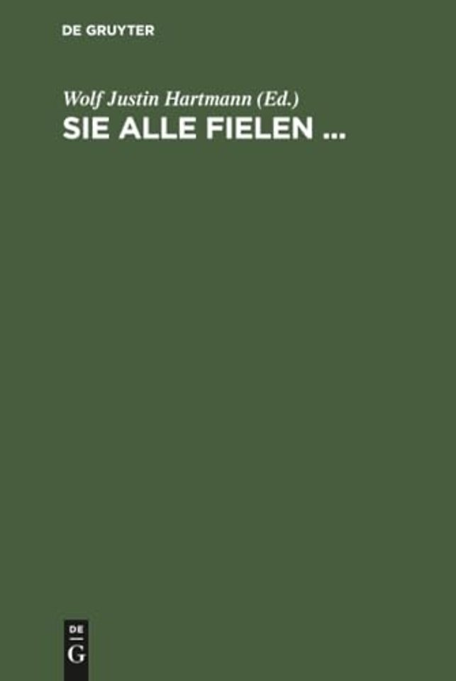 Sie alle fielen ... – Gedichte europäischer Soldaten