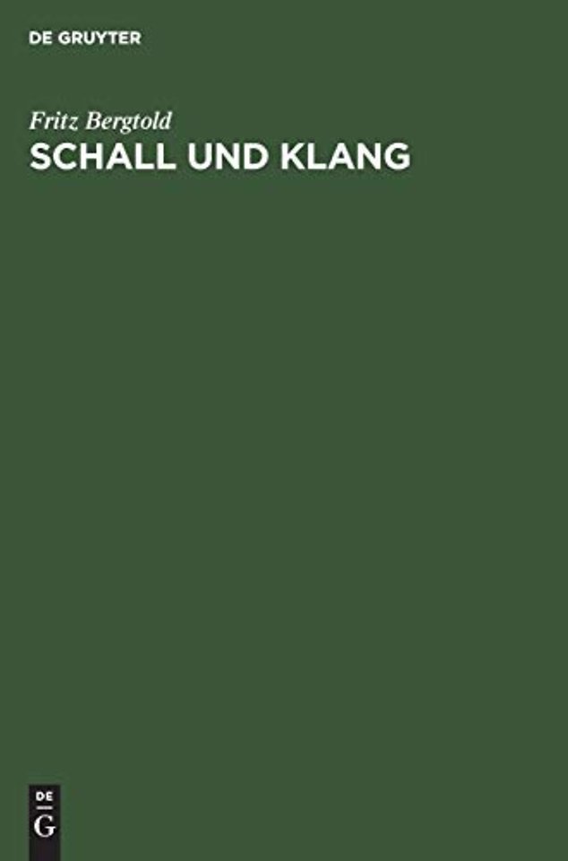 Schall Und Klang