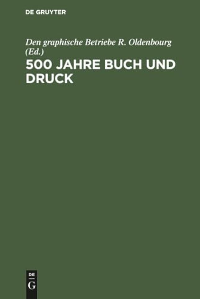 500 Jahre Buch und Druck