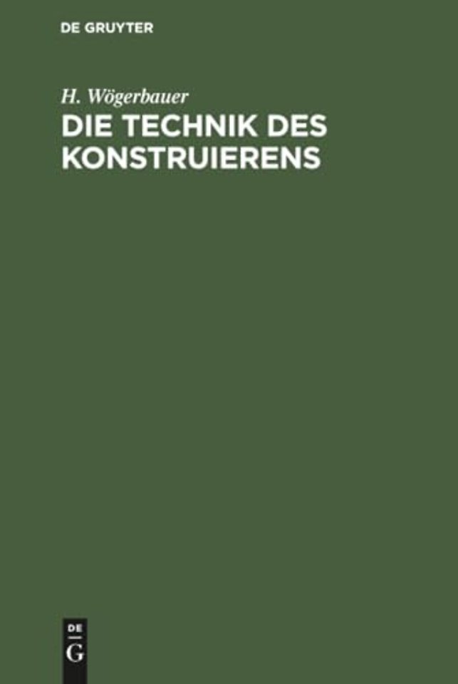 Die Technik des Konstruierens